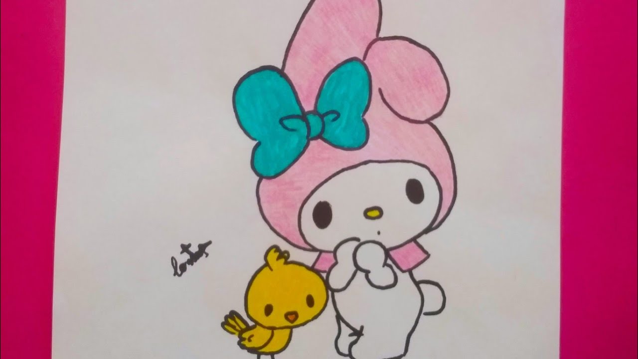 Como dibujar a My Melody/How to draw My Melody - thptnganamst.edu.vn