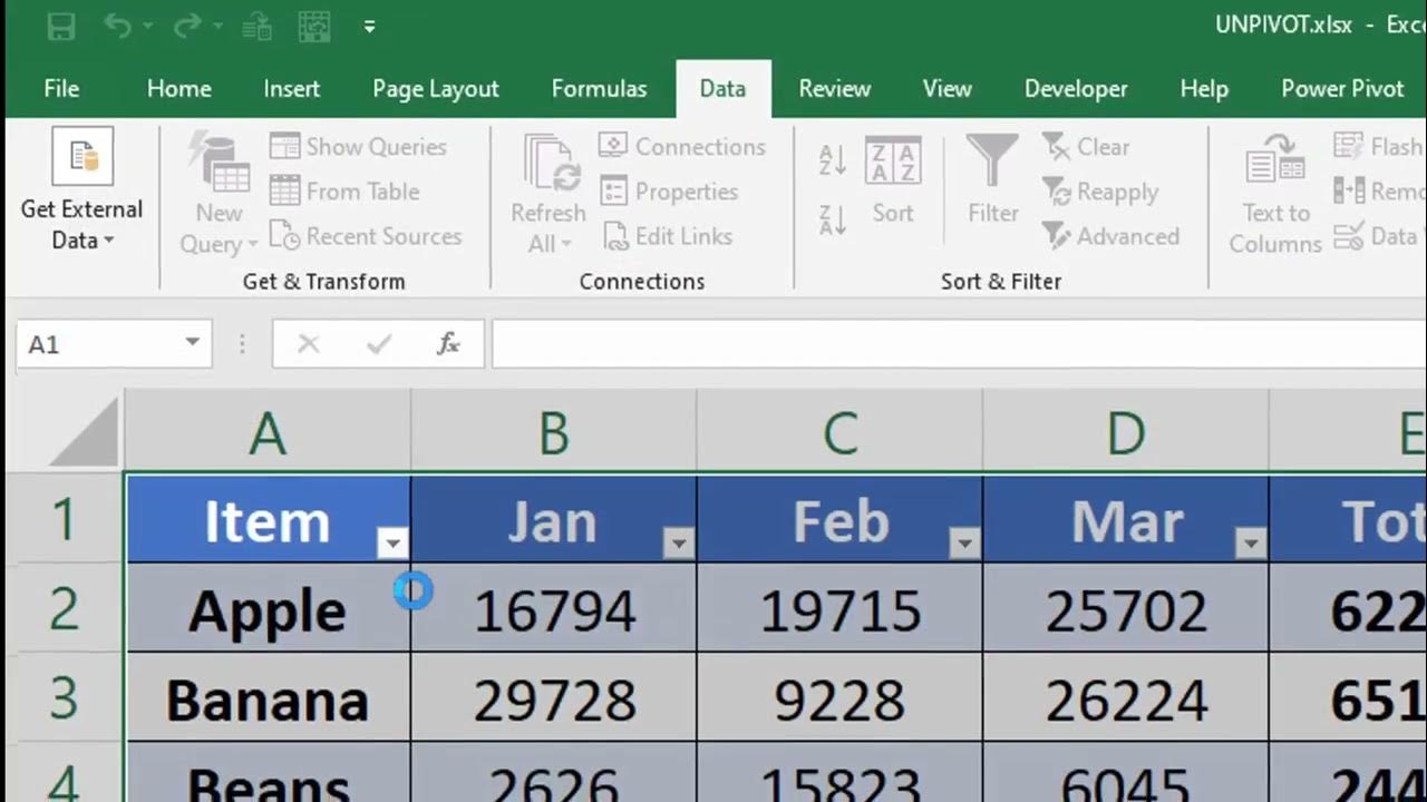 Power Query - Part 4 | Excel Unpivot Data with Multiple Columns - YouTube