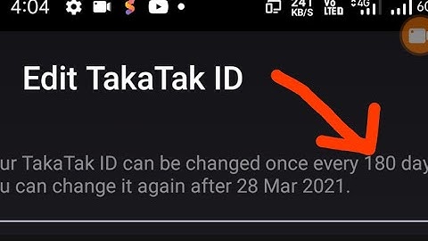 How To Change MxTakatak User Id Before 180 Days Problem Solved