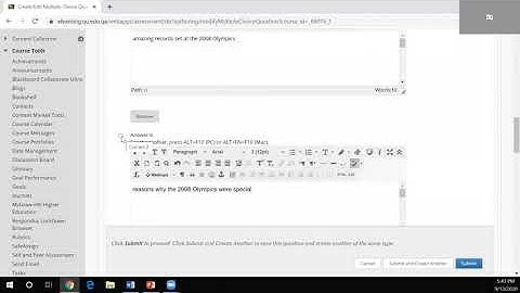How to create reading quiz on BB