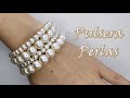 PULSERA DE 2 TAMAÑOS DE PERLAS. Curso de bisutería con perlas