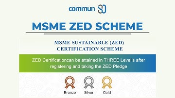 MSME ZED CERTIFICATION SCHEMES | Zero Effect Zero Defect Business | COMMUN80