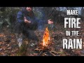 How to make a fire in wet and rainy conditions  finding dry kindling and tinder