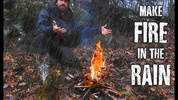 How to Make a Fire in Wet and Rainy Conditions - Finding Dry Kindling and Tinder