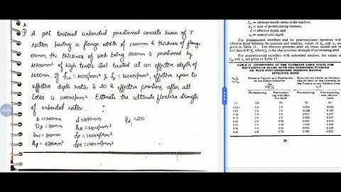 Flexural Strength of PSC Structures problems-3