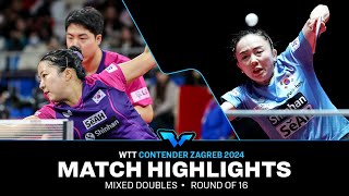 Lim Jonghoon/Shin Yubin vs Yang Wang/Jeon Jihee | XD R16 | WTT Contender Zagreb 2024