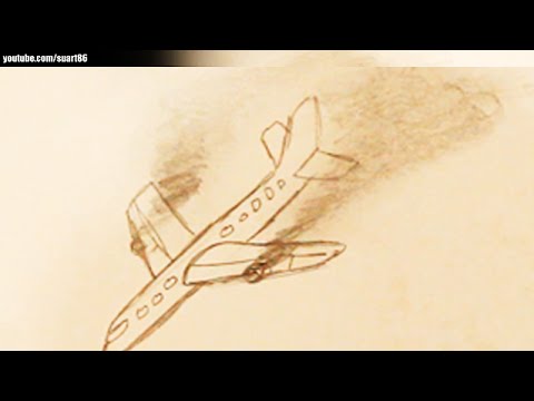 How to draw a plane crash - YouTube