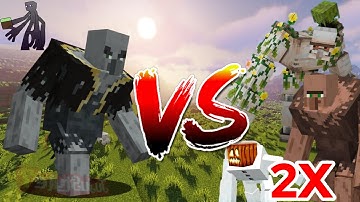MUTANT EVOKER .VS. MUTANT VILLAGER TEAM  2X (Minecraft Bedrock Mob Battle)