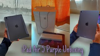 iPad Air 5 Unboxing - Purple (256GB) and Apple Pencil 2 + Accessories