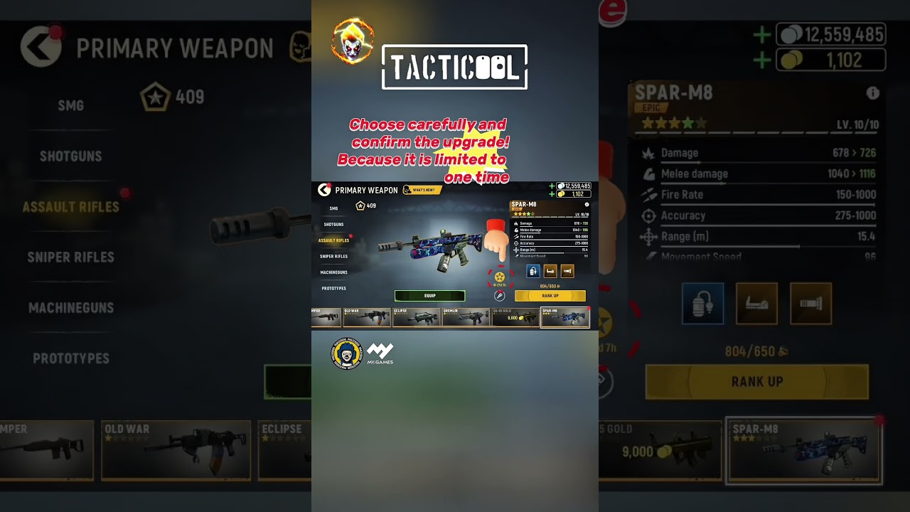 TACTICOOL 2.0｜Use tokens copy level and mods from highest-upgraded weapon🎮