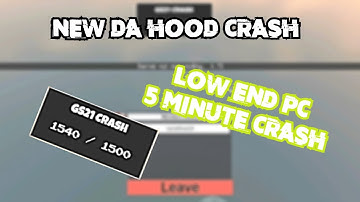 Da Hood CRASH SCRIPT, 5 MINUTE CRASH, NO CASH NEEDED, ANY PC!!!