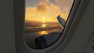 Landing at Abu Dhabi Sunset - Boeing 787