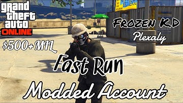 GTA 5 ONLINE -  SELLING/TRADING MODDED PS4 ACCOUNT W/FAST RUN & FROZEN K.D. & $500+ MILLION
