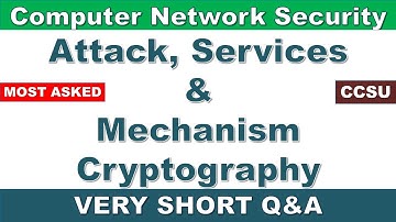 21 Most Asked Attack,Services,Cryptography || BCA 6th Semister || CCSU || Computer Network Security