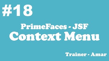 PrimeFaces - JSF Tutorial || Context Menu in PrimeFaces using Netbeans IDE || Part-18