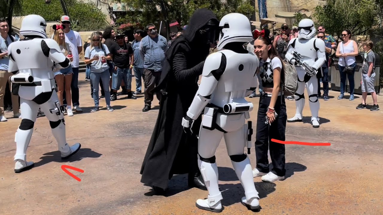 5/26/22  Kylo Ren and First Order Stormtroopers arrive at Batuu in Disneyland