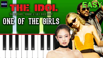 The Weeknd, JENNIE & Lily Rose Depp - One Of The Girls - Piano Tutorial [EASY]