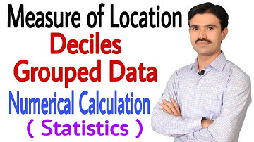 Deciles d1 d2 d3 d9  numerical question for grouped data in statistics | All Exam Paper Punjab board