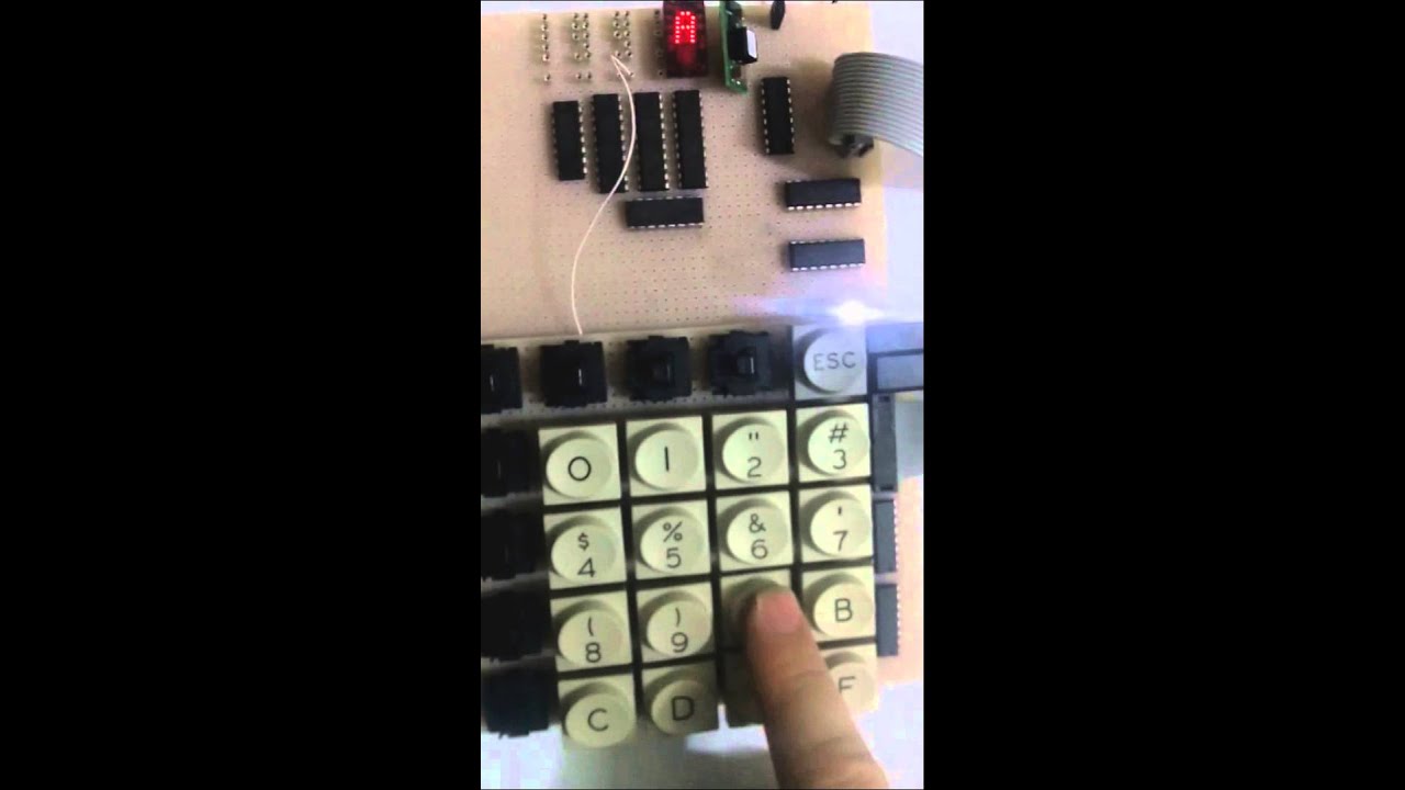 First hex keypad circuit - YouTube