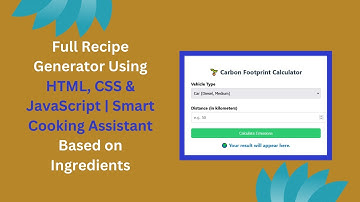 🥘 Recipe Generator using HTML, CSS & JavaScript | Full Tutorial for Beginners 👨‍🍳✨