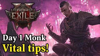 Monk Acolyte of Chayula Day 1 - Important Beginner TIPS | Path of Exile 2