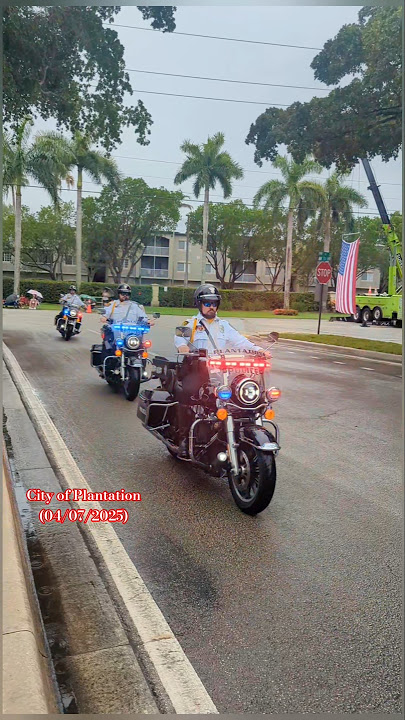 John Parker's theme music to  'CHiPs' | Police Motorcycle parade @ Plantation's 4 July (2025) event.