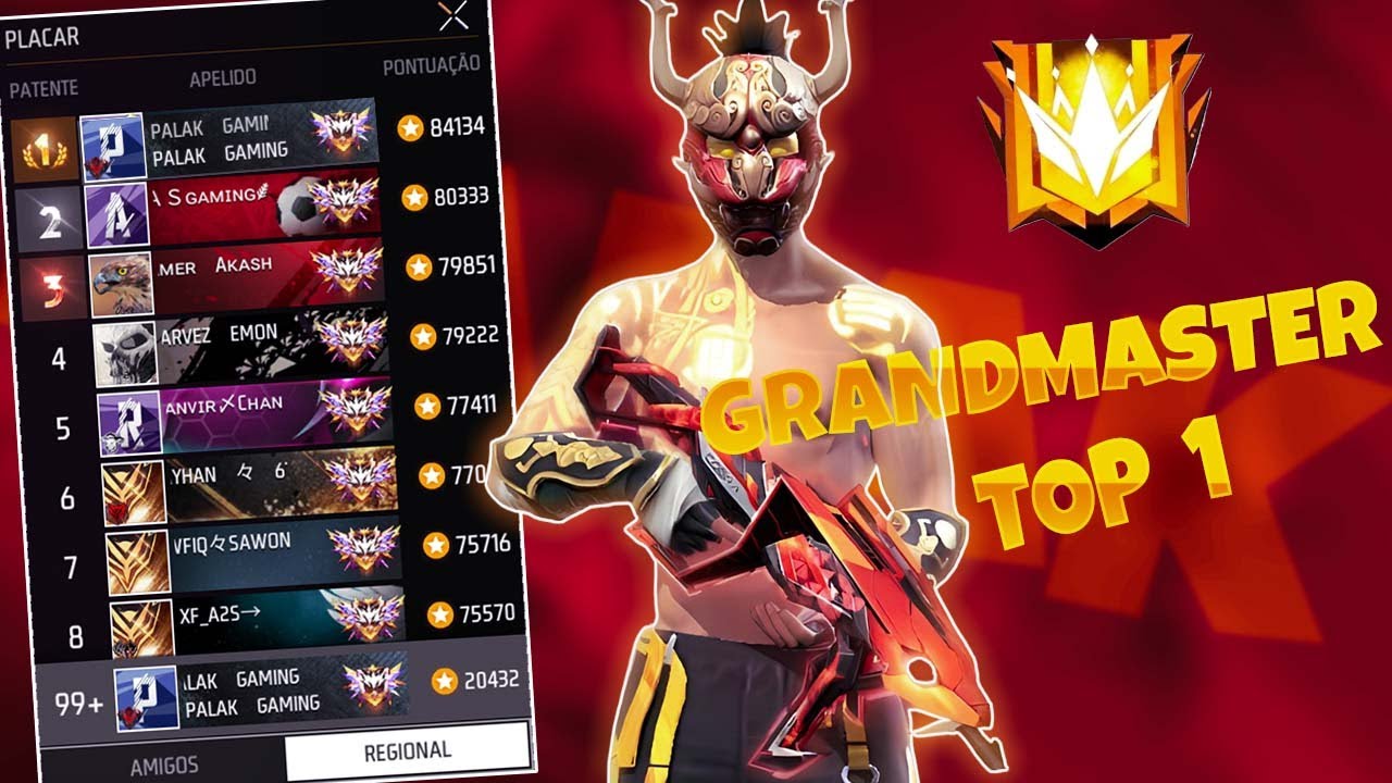 New Grandmaster Top 1 Push V Badge Lobby FF LIVE Free Fire LIVE! #ff # ...