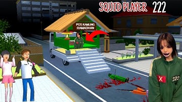 SQUID Player 222 Horror Haunted YUTA MIO 😱 || Sakura school simulator Horror Drama👺