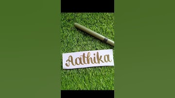 Aathika name calligraphy #calligraphy #nameart #namestatus #namecalligraphy #viral #shorts #art