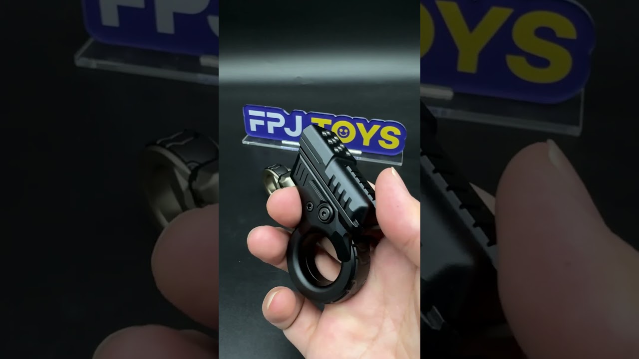 Black Alloy Zoom Ratchet Wheel Fidget Ring EDC Fidget Spinner