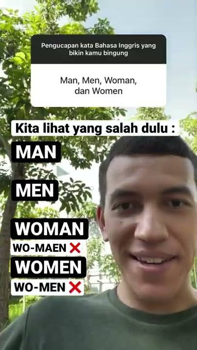 Pengucapan : MAN, MEN, WOMAN, WOMEN 🚻 #bahasainggris #shorts