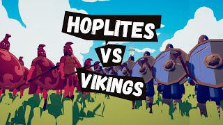 TABS. totally accurate battle simulator. Hoplites vs vikings. Гоплиты стоят насмерть.