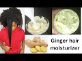 Ginger hair butter moisturizer for dry and brittle hair. Rejuvenates and adds shine to the hair