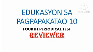 Fourth Quarter Exam in ESP 10 Reviewer / JA VLOGS