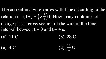 ED DPP 01 Q7 The current in a wire varies with time according to the relation i = (3A) + (2 𝐴/𝑠) t.