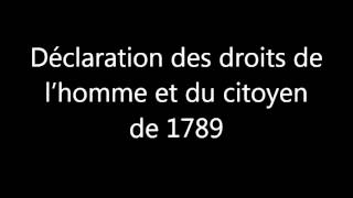 Déclaration des droits de l'homme et du citoyen de 1789