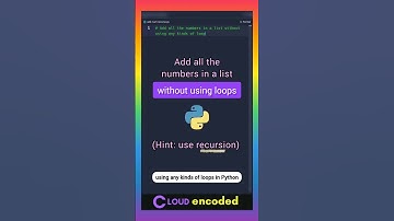 Add List Elements No Loops | Recursion Algorithms #python #codingshorts #interviewquestions #coding