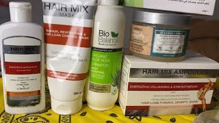 كل حاجة جربتها في علاج التساقط وريفيو منتجات Hair mix