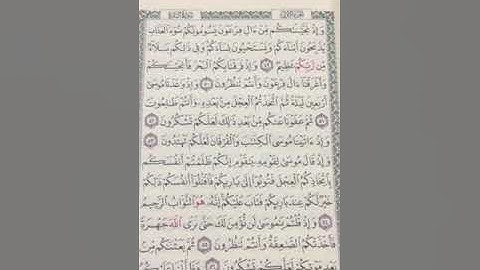 البقرة الآيات (٤٩-٨٣)