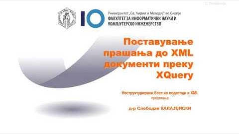 Unstructured Databases and XML - XQuery voved FLWOR izrazi