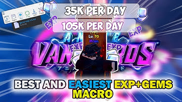 *BEST* AFK Macro For EXP & GEMS In Anime Vanguards!