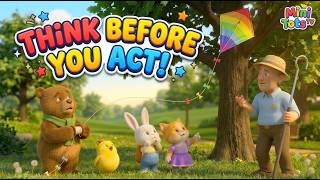 Think Before You Act! 🧠🐻| Safety & Good Decision-Making for Kids| Mini Tots TV #trending #kids