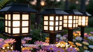 Modern Solar Outdoor Lights | LED Pathway Lighting for Garden, Yard &amp; Landscape Decor