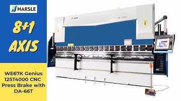WE67K Genius 125T4000 CNC Press Brake with 8+1 Axis, DELEM DA-66T and Amada Tooling clamps