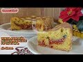 TORTA NAVIDEÑA RELLENA CON GUAYABA CUBIERTA DE GLASEADO Y SIN HORNO