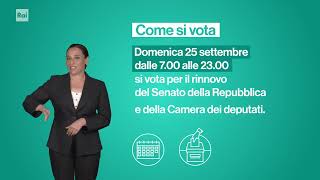 Elezioni 2022 - Come si vota