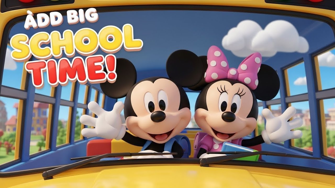 Mickey Mouse and Friends Pizza Party Time 🍕🐭 | Fun Kids Poem & Cartoon Song