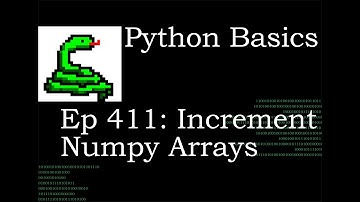 Python Basics Increment Numpy Arrays