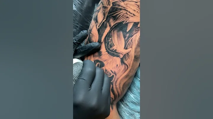 Military tattoo on dark skin — clean, detailed and well-defined. #asmr #tattoo