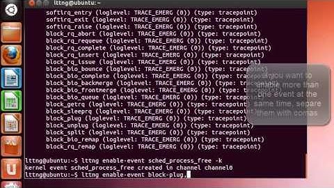Installing and using LTTng